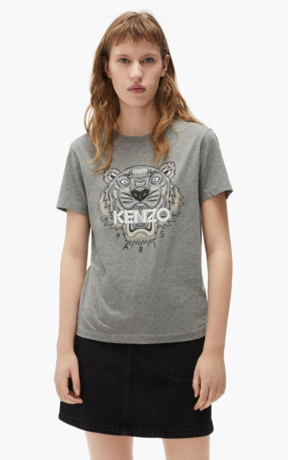 Kenzo Women Tigre T-shirt Dove Grey